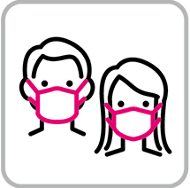 Staffs are face masks