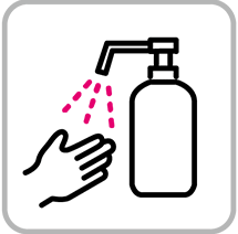 Installation of alcohol disinfectant